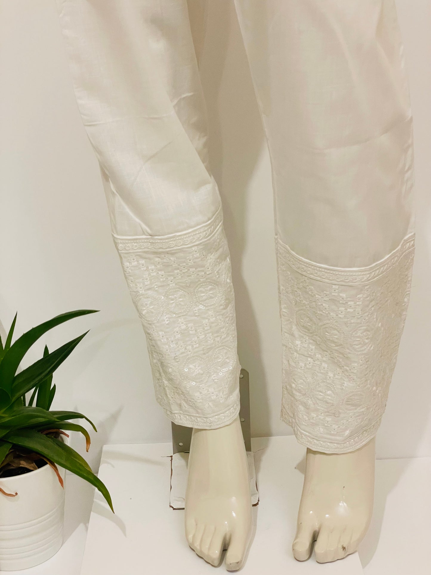 Indian Pakistani Trousers/Cotton Sequin trouser/Slim-fit Pants