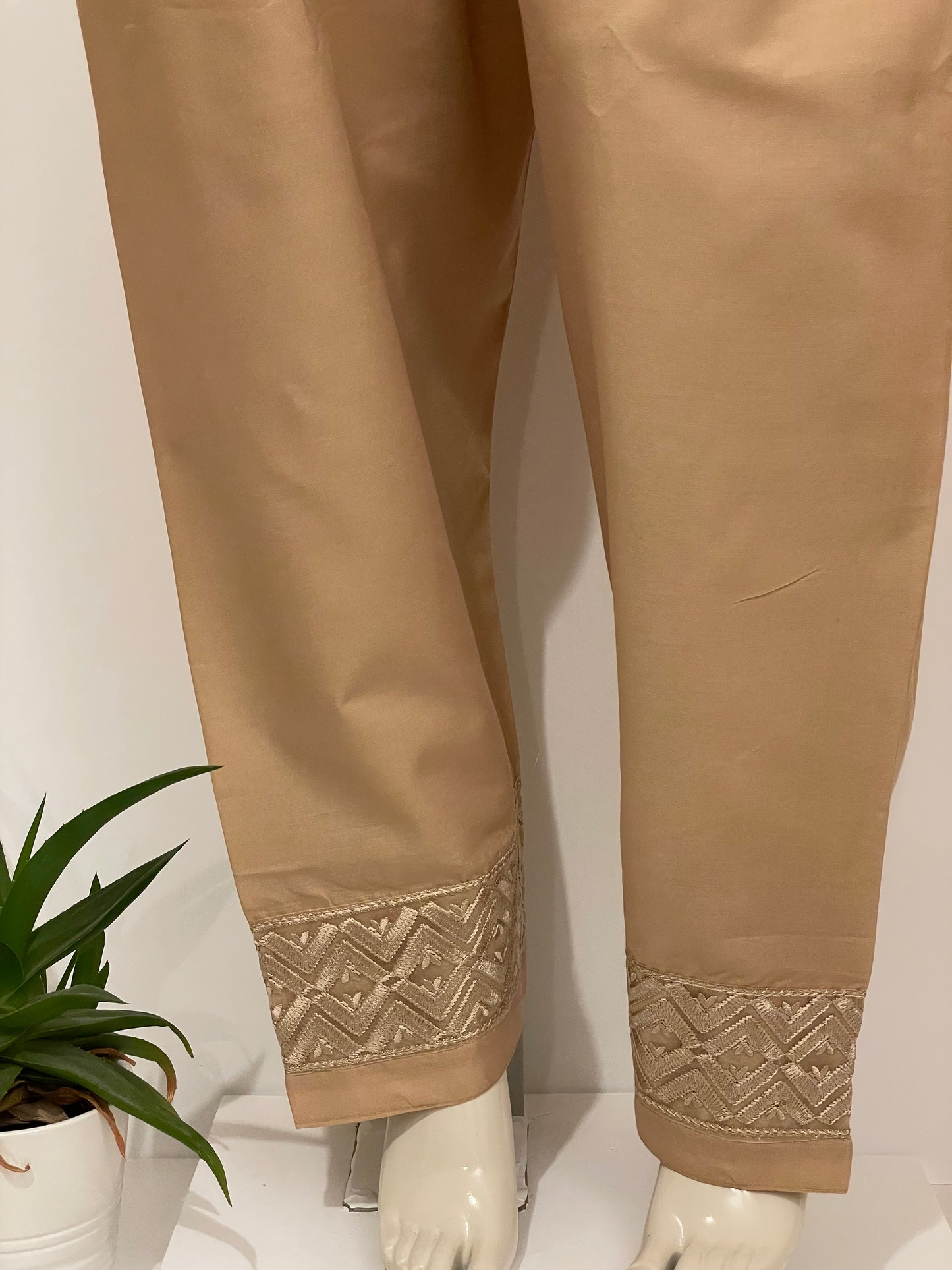 Pakistani/Indian Embroidery Shalwar Cotton Loose trousers