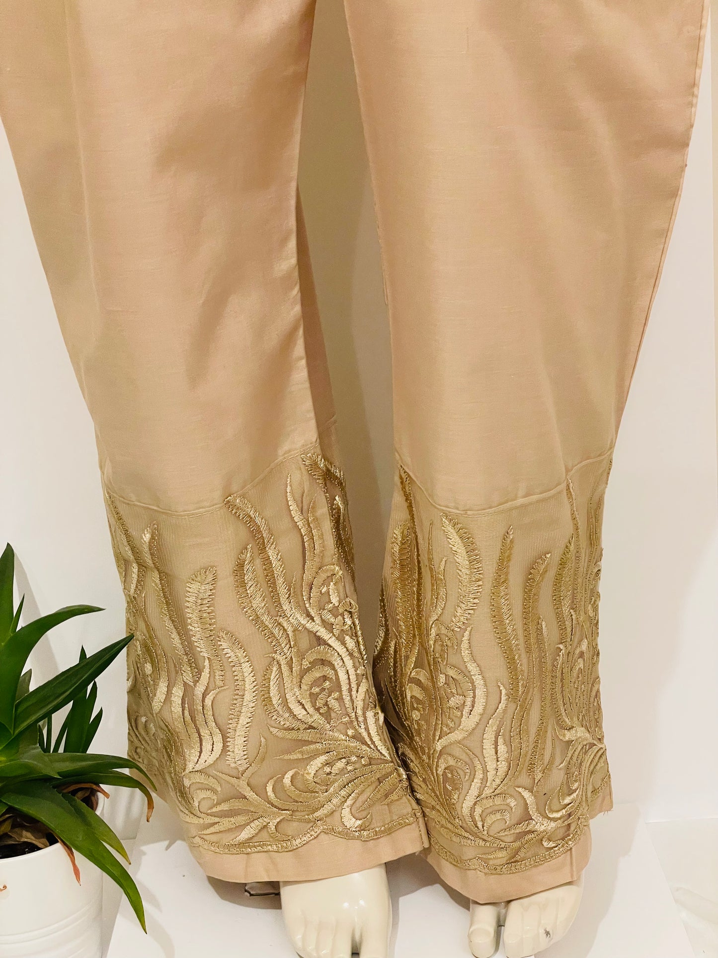 Indian Pakistani Embroidery Pants Bell Bottom Pure cotton culotte trousers Bootcut pants